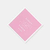 Chic Calligraphy Wedding Repetitie Verloving Servet (Hoek)