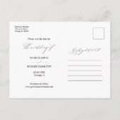 Chic Calligraphy Wedding Save the Date Photo Briefkaart (Achterkant)