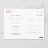 Chic Calligraphy Wedding Save the Date Photo Briefkaart (Achterkant)