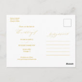 Chic Calligraphy Wedding Save the Date Photo Briefkaart (Achterkant)