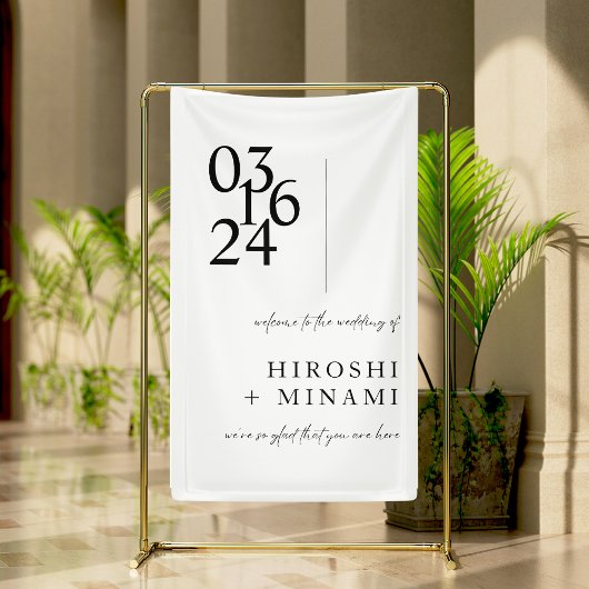 Chic Calligraphy Wedding Welcome Spandoek