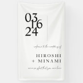 Chic Calligraphy Wedding Welcome Spandoek (Verticaal)