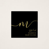 Chic Calligraphy Zwart Goud Certificaat kaart (Voorkant)