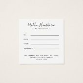 Chic Calligraphy Zwart Goud Certificaat kaart (Achterkant)