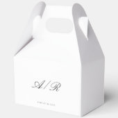 Chic CalligraphyMonogram Wedding Guest Favor Boxes Bedankdoosjes (Voorkant)