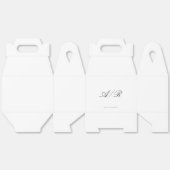 Chic CalligraphyMonogram Wedding Guest Favor Boxes Bedankdoosjes (Ongevouwen)