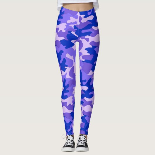 Chic Camouflage Khaki Pattern-Leggings Leggings (Voorkant)