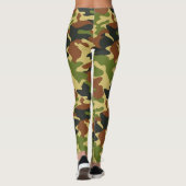 Chic Camouflage Khaki Pattern-Leggings Leggings (Achterkant)