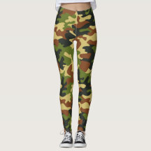 Chic Camouflage Khaki Pattern-Leggings