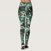 Chic Camouflage Khaki Pattern-Leggings Leggings (Achterkant)
