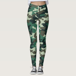 Chic Camouflage Khaki Pattern-Leggings Leggings