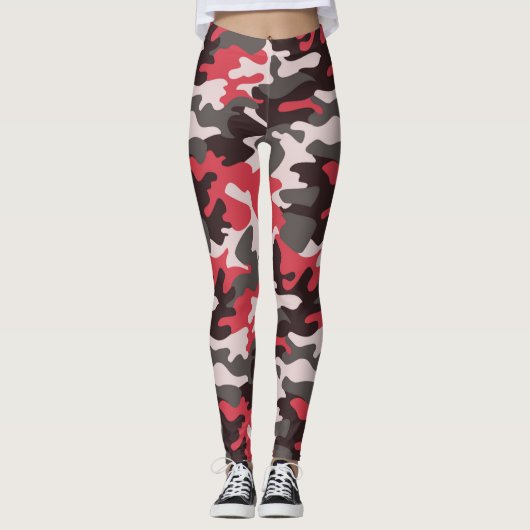 Chic Camouflage Khaki Pattern-Leggings Leggings (Voorkant)
