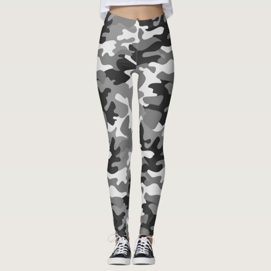 Chic Camouflage Khaki Pattern-Leggings Leggings (Voorkant)