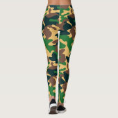 Chic Camouflage Khaki Pattern-Leggings Leggings (Achterkant)