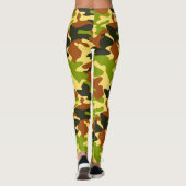 Chic Camouflage Khaki Pattern-Leggings Leggings (Achterkant)