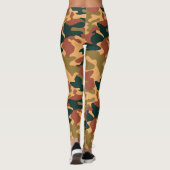 Chic Camouflage Khaki Pattern-Leggings Leggings (Achterkant)