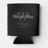 CHIC CAN COOLER_"Meneer & Mevrouw" MONOGRAM Blikjeskoeler (Voorkant)