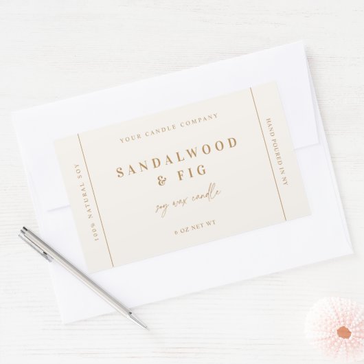 Chic Candlepot Etiket Sticker Zakelijk (Envelop)