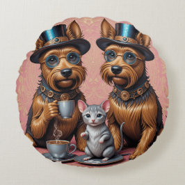 Chic Canine Companions Rond Kussen