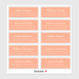 Chic Cantaloupe Oranje Guest Adresetiketten Sticker
