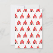 Chic Carnival Circus Show Clowns Balloons Birthday Bedankkaart (Achterkant)