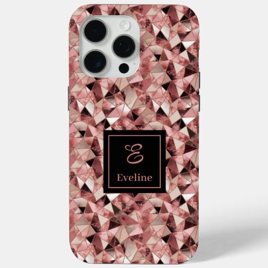 Chic Case-Mate iPhone 15 Case Trendy Rose Gold (Achterkant)