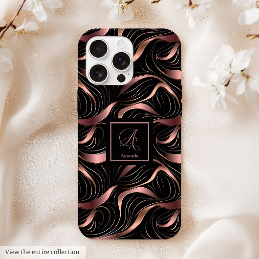 Chic Case-Mate iPhone 15 Case Trendy Rose Gold