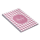 Chic Cashmere Roos Gecontroleerd Monogram en Naam Notitieboek (Rechterzijde)