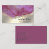 Chic cassis agaat professionele gouden folie visitekaartje (Voorkant / Achterkant)