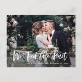 Chic Casual script en foto | Bruiloft Aankondigingskaart (Voorkant)