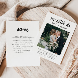 Chic Casual script en foto Verlenging van de huw Kaart