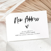 Chic Casual script en hart | Bewegende aankondigin Aankondigingskaart