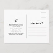 Chic Casual script en hart | Bewegende aankondigin Aankondigingskaart (Achterkant)