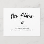 Chic Casual script en hart | Bewegende aankondigin Aankondigingskaart (Voorkant)