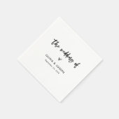 Chic Casual script en hart | Bruiloft Servet (Hoek)