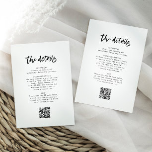 Chic Casual script   Trouwdetails Informatiekaartje