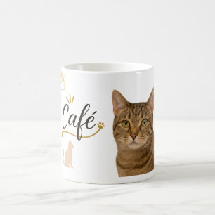 Chic Cat Café Vibe mok Schattige Coffee Lover Desi