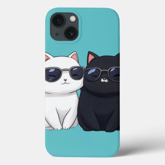 Chic Cat Duo Case-Mate iPhone Case (Achterkant)