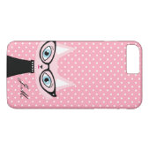 Chic Cat en Polka Dots iPhone 8 Plus/7 Plus Hoesje (Achterkant (Horizontaal))