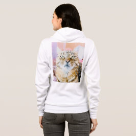 Chic Cat Full-Zip Hoodie – Feline Style voor onder