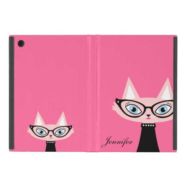 Chic  Cat iPad mini Powis Hoesje - Roze (Buitenkant)