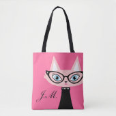Chic  Cat Monogram Canvas tas (Voorkant)