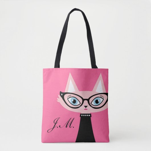 Chic  Cat Monogram Canvas tas (Voorkant)