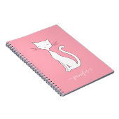 Chic Cat Personeelsroze Notitieboek (Rechterzijde)