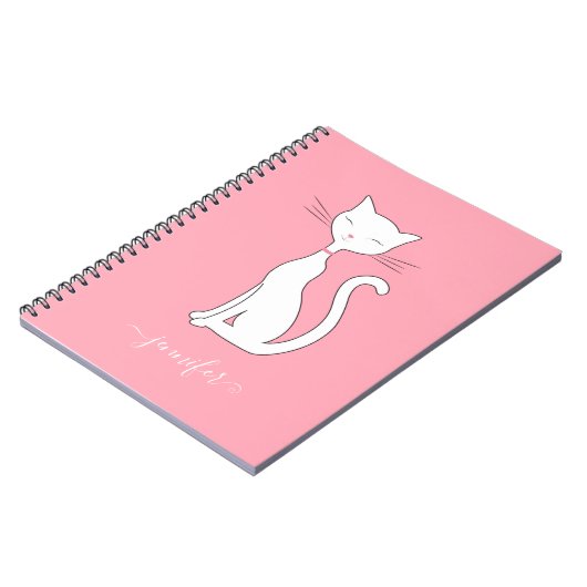 Chic Cat Personeelsroze Notitieboek (Linkerzijde)