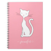 Chic Cat Personeelsroze Notitieboek (Voorkant)