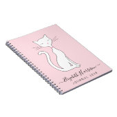 Chic Cat Pink op maat Notitieboek (Rechterzijde)