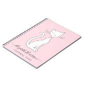 Chic Cat Pink op maat Notitieboek (Linkerzijde)