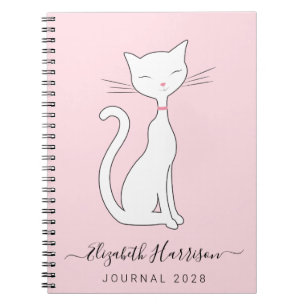 Chic Cat Pink op maat Notitieboek