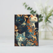 Chic Cat-postkaart Briefkaart (Staand voorkant)